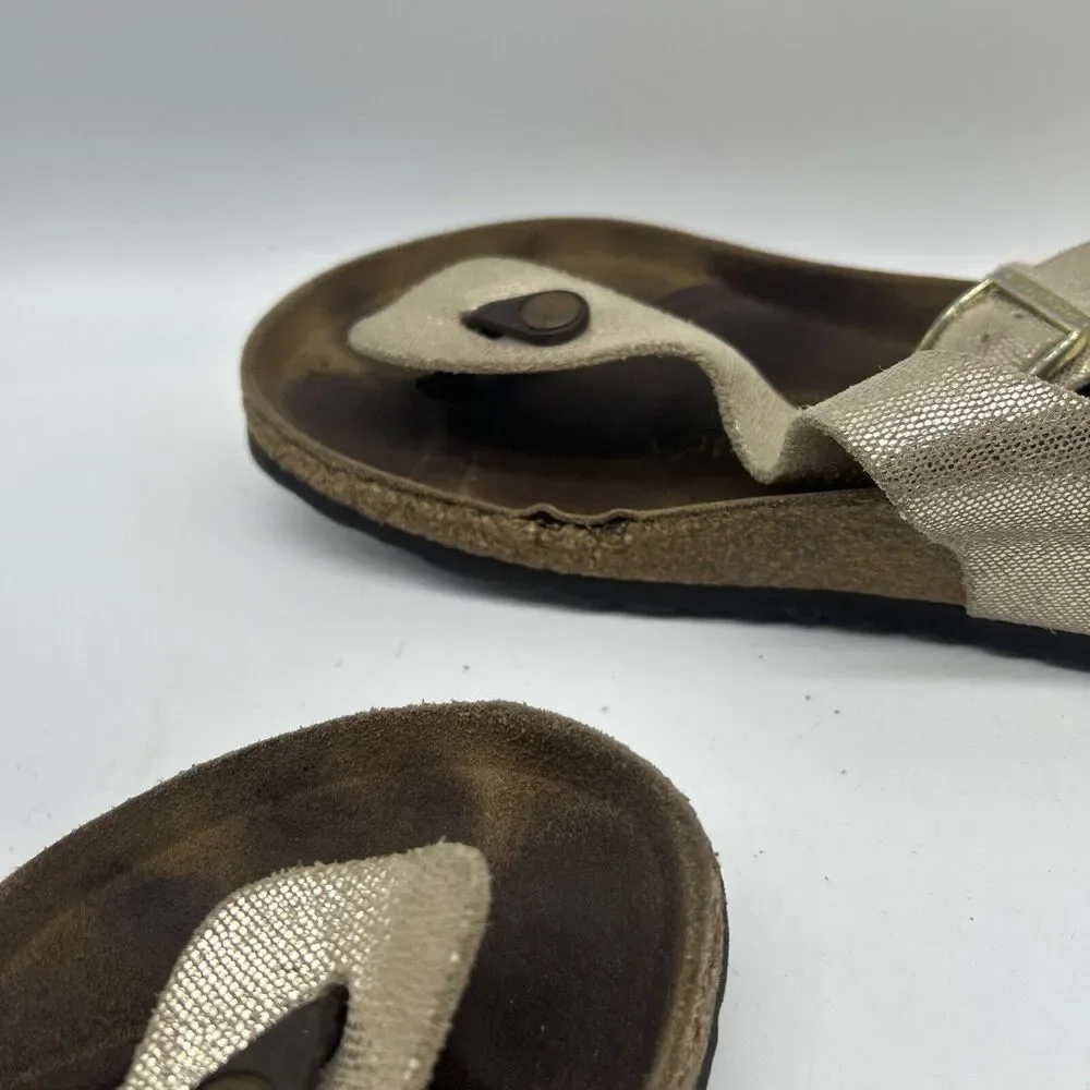 Birkenstock Sandals Womens 41 Papillion Gizeh Glitter Flip Flops‎